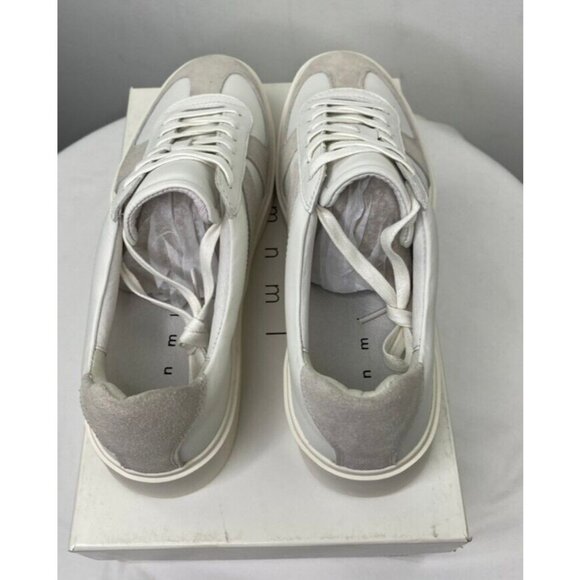 MNML Mens Gat Sneaker White Italian Leather Nubuck Size 12 - Picture 5 of 12